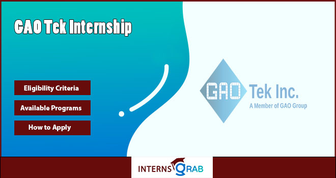 GAO Tek Internship for Entry-Level Talent and Fresh Graduates